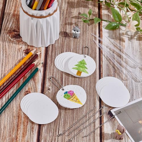 26 sets doe-het-zelf tekstuur kunst tekenpapier, 3D Magic Foam Painting Kit metijzeren bal tag tickets en plastic druppelaars voor het schilderen van kunst ambachtelijke voordelen, plat 4