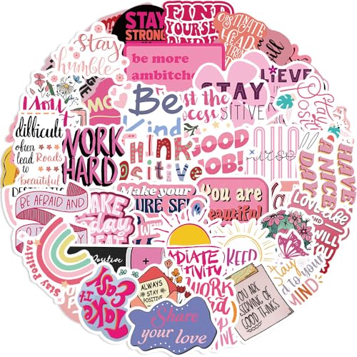 Inspirational Sticker Set Stickers voor tieners Volwassenen 50 stuks Inspire Waterproof Vinyl Stickers Automotor Fiets Skateboard Snowboard Bagage Laptop Koffer Helm Motorfiets