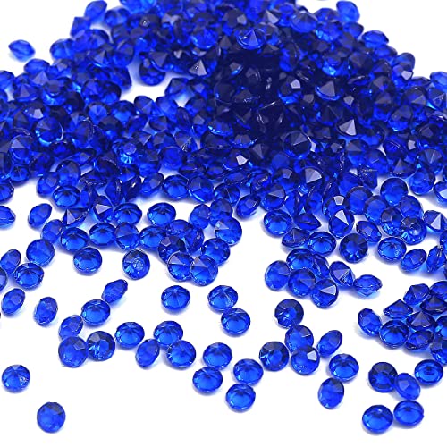 Acryl Diamond Crystals, 4 mm Glitter Scatter Decoratie Sparkling Decoratieve stenen voor DIY Tafel Decoratie Bruiloft Doop Doop Valentijnsdag 1000 stuks Royal Blue