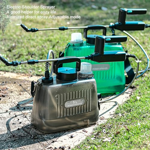 Elektrische onkruidsproeier, automatische ABS PE 5L draagbare elektrische spuit 2000mAh voor tuin (GREEN)