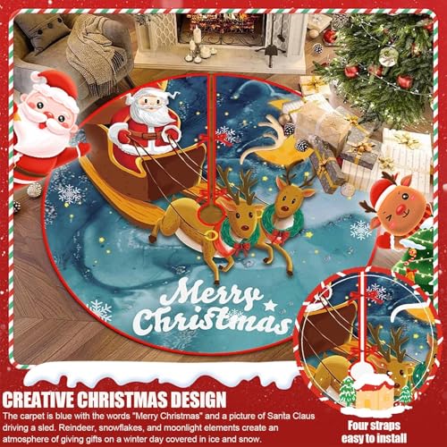 Kerstrok, diameter 90 cm, kerstrok voor bomen, boomrok, kernmateriaal, ronde kerstboomdecoratie, voor thuis, bar, fotostudio 4