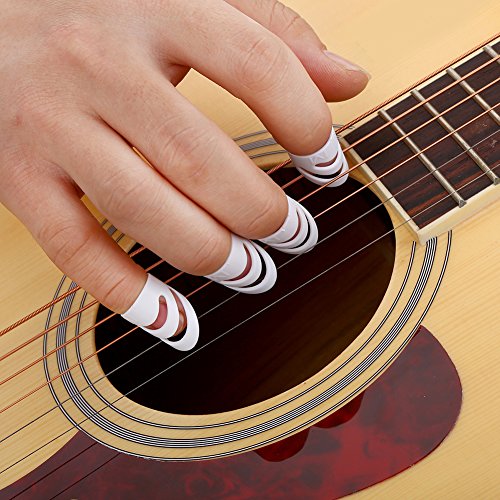 vingerpicks Gitarre, Tbe set van 4 vingerbeschermers voor basgitaar, ukelele, mandoline