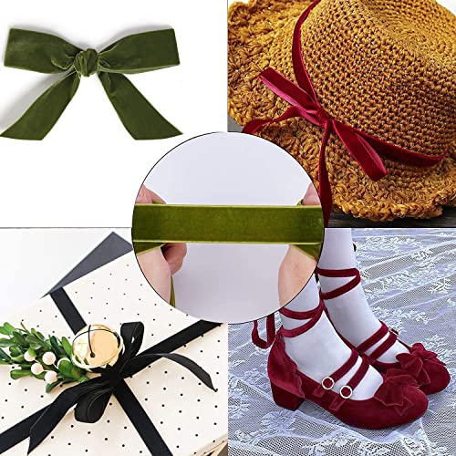 Velvet Ribbon 10mm Velvet Ribbon Gift Ribbon Sieraden Band Stof Ribbon Festival Bands voor DIY Crafts Bloem Boeket Bruiloft Verjaardag Cadeauverpakking Zwart 3