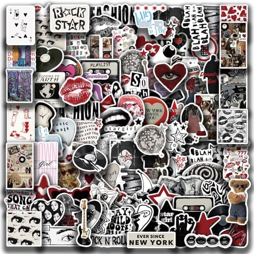 Downtown Y2K Girls Stickers voor tieners en volwassenen, 100 stuks, Y2K Downtown Waterdichte Vinyl Sticker Set, Auto, Motorfiets, Fiets, Skateboard, Snowboard, Bagage, Laptop, Koffer, Helm