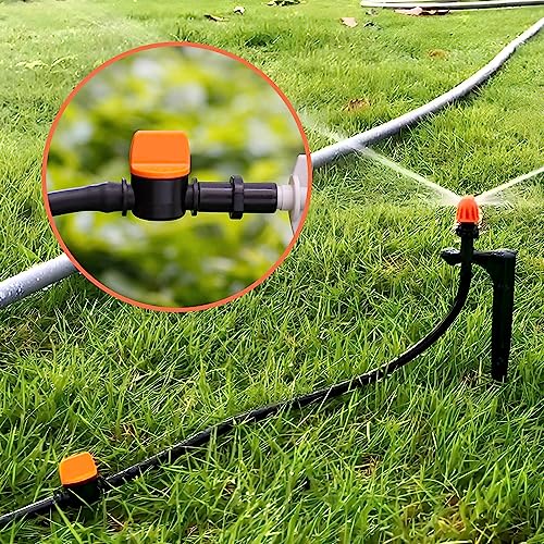 50 st Drip Irrigatie Ventiel, 4/7mm kleine schakelaar Ventiel buiten diameter 6mm slang Mini Ventiel Tuin Micro Irrigatie Ventiel Gemeenschappelijke Sprinkler Systeem 4