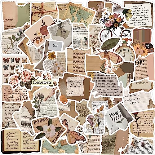 50 stuks Vintage Sticker Set esthetische retro waterdicht Vinyl Laptop Skateboard Koffer Helm Autofiets mobiele telefoon Motorrijwiel Bike Scrapbook