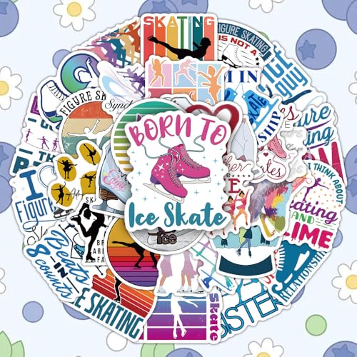50 stuks figuur schaatsen Stickers voor tieners volwassenen figuur schaatsen Vinyl Sticker Set Auto Motorfiets Fiets Skateboard Snowboard Bagage Laptop Koffer Helm Motorfiets Computer 4