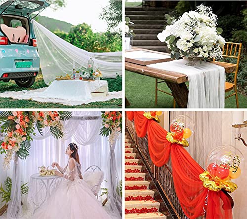 Tule stoellinten 2 stukken 150 x 200 cm Tule stoel Covers stoel Lint Decoratie voor DIY ambachten Tutu rok bruiloft kerstfeest ceremonie wit 2 stukken 5