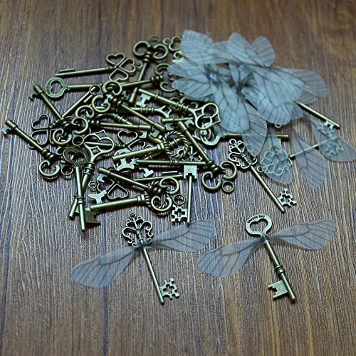 Vintage decoratief Sleutelbrons Key Retro hanger voor ketting voor sieraden maken ambachten 3