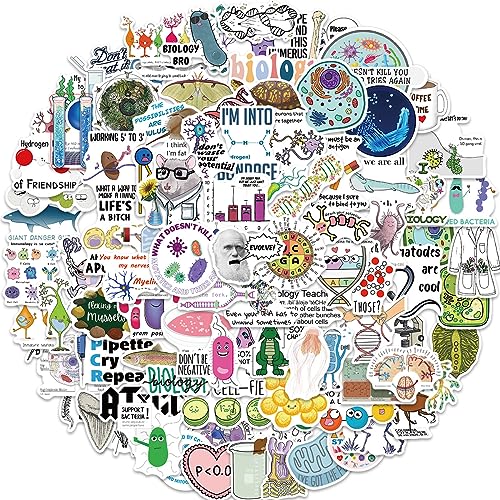 Biologische laboratorium sticker set stickers kinderen tieners 100st laboratorium waterdicht vinyl decals laptop skateboard koffer helm auto fiets mobiele telefoon motorfiets scrapbook
