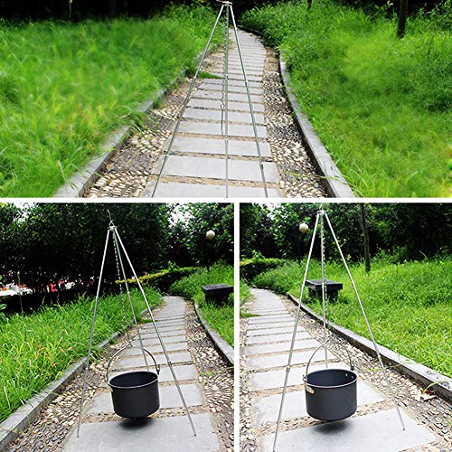 Bbqplies Oven Marmite en Fonte Pour Feu De Bois 33×7×4 Portable Outdoor Cookingpod met Chaining Potill Stand Cookware Accessory