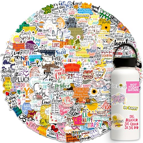Inspire Sticker Set voor kinderen Tieners, 200 stuks, Waterdichte Vinyl Stickers, Laptop Skateboard, Koffer, Helm, Auto, Fiets, Mobiele telefoon, Motorfiets, Fiets, Scrapbook, Cadeau, Dagboek