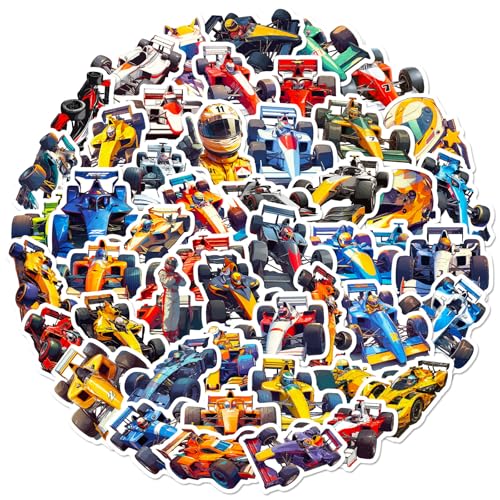 Racing Sticker Set kinderen tieners 50 stuks Formule Waterdichte auto Vinyl Decals Laptop Skateboard Koffer Helm Auto Fiets mobiele telefoon Motorrijwiel Bike Scrapbook Cadeau dagboek Cups