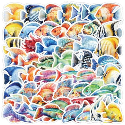 Fissticker Set van 50 Stickers voor tieners en volwassenen Ocean Animals Waterdichte Vinyl Stickers Auto Motorfiets Fiets Skateboard Snowboard Bagage Laptop Koffer Helm Motorfiets