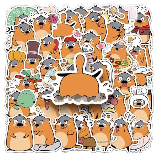 Marmot Stickers voor tieners en volwassenen, Pack van 50 Muis, Waterdichte Vinyl Stickers Set, Auto, Motorfiets, Fiets, Skateboard, Snowboard, Bagage, Laptop, Koffer, Helm, Motorfiets, Computer