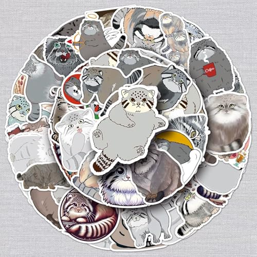 Manul Stickers voor tieners en volwassenen, 50 stuks, leuke Bunny, Vinyl Sticker Set, Auto, Motorfiets, Fiets, Skateboard, Snowboard, Bagage, Laptop koffer, Helm, Motorfiets, Computer