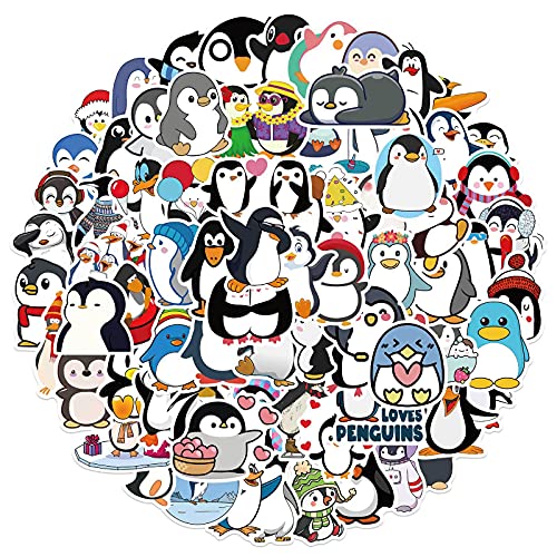 Penguin Sticker Set Stickers Kinderen Tieners 100 Pieces Penguin Waterproof Vinyl Decals Laptop Skateboard Kofferhelm Autofiets mobiele telefoon Motorrijwiel Bike Scrapbook Cadeau