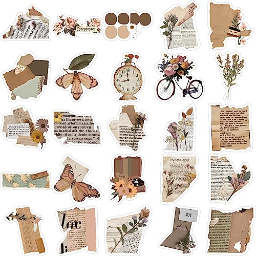 50 stuks Vintage Sticker Set esthetische retro waterdicht Vinyl Laptop Skateboard Koffer Helm Autofiets mobiele telefoon Motorrijwiel Bike Scrapbook