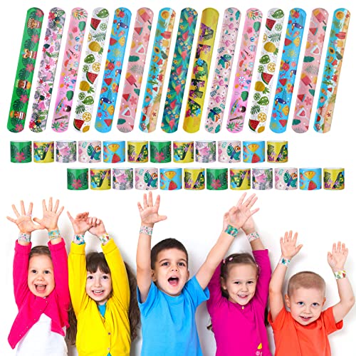 Klik op armbanden voor kinderen, kleurrijke dieren/ruimte/dinosaurus/Eenhoorn/meermin, vouwen armbanden, kinderen verjaardagsfeest Geschenken Perfect voor kinderen jongens meisjes 23*5.5*2,5, polyvinylchloride 5