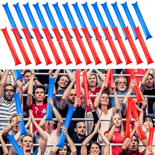 Thunder Sticks 28 Pack - Eager Opblaasbare Cheersticks Roodblauwe Cheering Sticks Sound Makers voor Sport Evenementen Danspartij