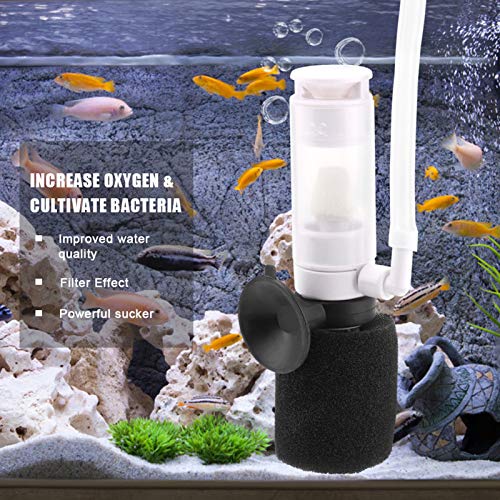 3-in-1 praktische vistankfilter mini aquarium biochemische sponsfilters luchtpomp enkelkops bio sponsschuimfilter 4