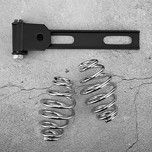 Motorzadelhouder, Roestvrij staal, Zadelveren, Houder Set, Geschikt voor Bobber (Zwart) 4