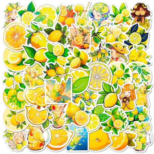 Limonade Stickers Set kinderen tieners 50st Lemon Waterproof Vinyl Decals Laptop Skateboard Kofferhelm Autofiets Mobiele telefoon motorfiets Scrapbook Dagboek Mugs 4