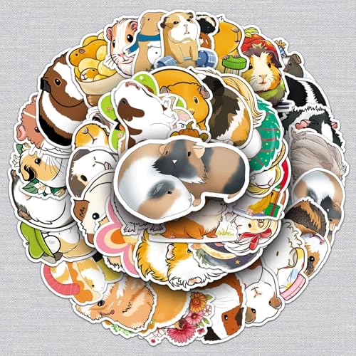 50 stuks cartoon Guinea Varkens Vinyl Sticker Set Auto Motorfiets Fiets Skateboard Snowboard Bagage Laptop Koffer Helm Motorfiets Computer Sticker Set