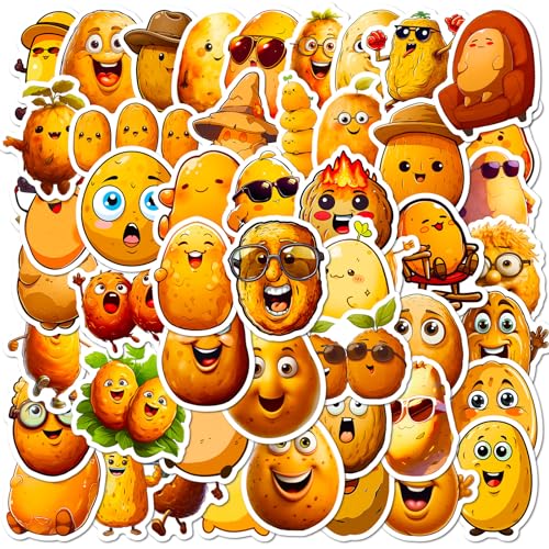 Aardappel Sticker Set Kinderen Tieners 50 Stuks Grappig Aardappel Waterdicht Vinyl Stickers Laptop Skateboard Koffer Helm Auto Fiets mobiele telefoon Motorrijwiel Bike Scrapbook Cadeau 5