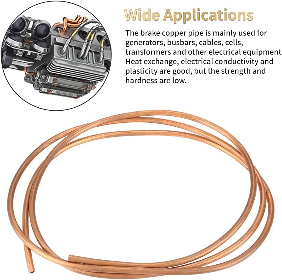 2M zachte koperen buis, ID 4mm OD 6mm koperen ronde buis gebruikt bij de vervaardiging van draad, kabel, borstel, kompas, luchtvaartinstrument 5