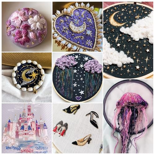 6 stuks geborduurde draad 0.5mm 12 laag Polyester geborduurde appliques effen gekleurde koord voor kruissteek naaien op projecten Threads 3