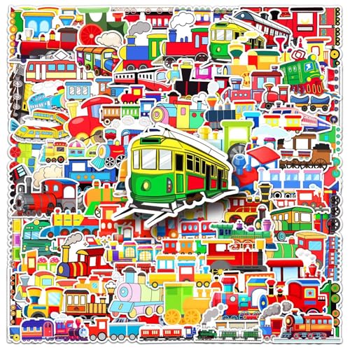 100 stuks Train Stickers voor tieners Volwassenen Waterdichte Vinyl Stickers Set voor Auto, Motorfiets, Fiets, Skateboard, Snowboard, Bagage, Laptop koffer, Helm, Motorfiets, Computer
