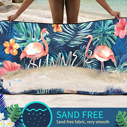Strandhanddoek, 180cm x 89cm Double Sided Microfiber Beach Handdoek voor volwassenen, Dock en Bay Beach Handdoek, Lichtgewicht Extra Groot Snel Droog Zand Gratis Zwembad Handdoek voor Zwemmen 4