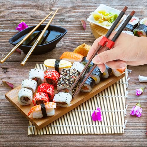 6 Pieces eetstokjes Help, herbruikbare eetstokjes Gebruik trainer, kleurrijke eetstokjes Kids Aid training eetstokjes gemaakt van kunststof, voor volwassenen en kinderen om te leren en trainen 4