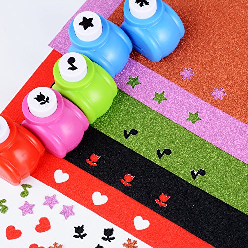 DEOMOR Set van 10 motief ponsen, papier ponsen set, in 10 verschillende motieven voor ambachten, wenskaarten, fotoalbums, tafelkaarten, scrapbooking, 3.2 x 3 x 2,5 cm 4