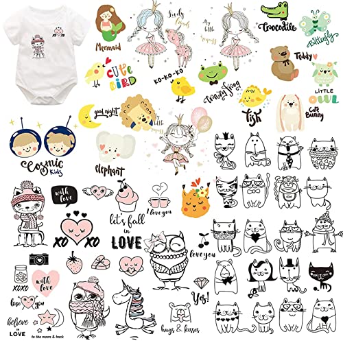 Eenhoorn Strijkplaten, Hart Dieren, Thermische overdracht Strijkplaten, Schedelpatroon, Droomvanger, Patches, Warmteoverdracht, Stickers voor Kleding, T-Shirt, Jeans, Bags, DIY (A)