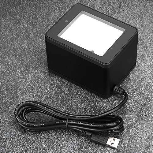 Desktop Barcode Scanner, QR Code Scanner Platform, CMOS Image Processing Supermarket Mobiele Betaal Barcode Reader, RS232 USB Interface Continue Automatische Inductie Barcode Reader Portable(Zwart) 5