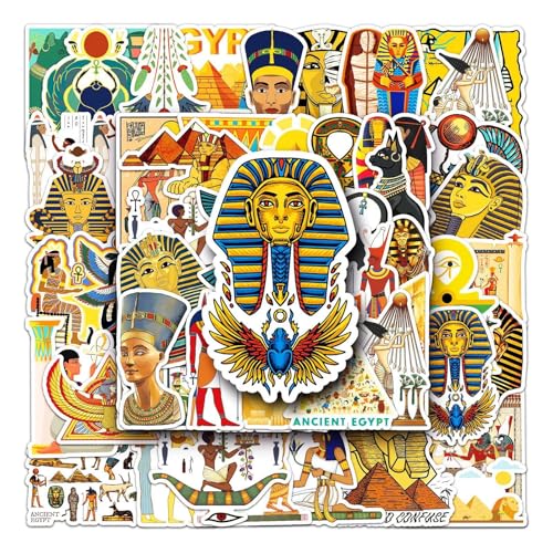 Verpakking van 50 Civilization Pyramid Stickers voor tieners Volwassenen Waterdichte Vinyl Sticker Set Auto Motorfiets Fiets Skateboard Snowboard Bagage Laptop Koffer Helm Motorfiets Computer