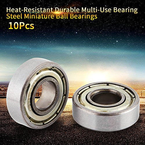 Verpakking met 10 mini kogellagers beste warmte, lange levensduur, multifunctioneel, 698ZZ kogellager, 8 x 19 x 6 mm 3