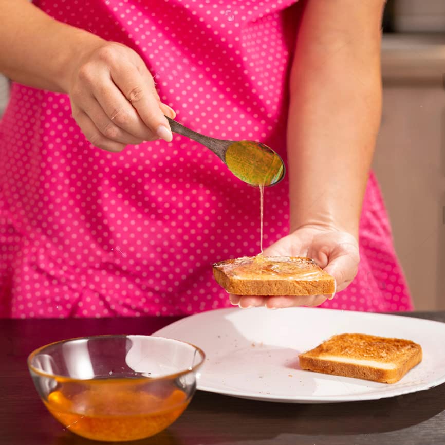 Houten Lepels 8 stuks, Honinglepel Natuurlijke, Kleine Houten Lepel Handgemaakte Houten Tepellepels Koffielepel voor Hot Chocolate Keuken Accessoires