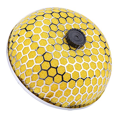 Car Air Filter, Universal Car 76mm Mushroom Sport Air Filter Hoge stroom Dubbele laag Sport Air Filter (Geel) Luchtfilters 5