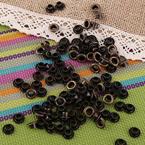 100 st metalen ogen set kleine oogjes met ringen voor lederen ambachten Scrapbooking Naaien 4mm 5mm 6mm(4mm)