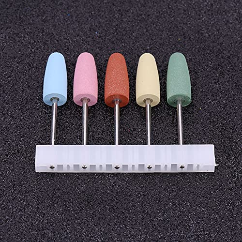 Brandt draaibank voor nagels Cuticle Polijsten 5 stukken Nail Art Silicone Polishers Nail Grinder Tips Boor Bits Manicure Gereedschappen van de Machine Gladde Boor 4