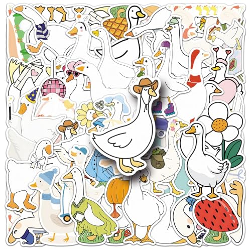 Goose Stickers voor tieners en volwassenen, Pack van 50, Goose Waterproof Vinyl Stickers Set, Auto, Motorfiets, Fiets, Skateboard, Snowboard, Bagage, Laptop, Koffer, Helm, Motorfiets, Computer
