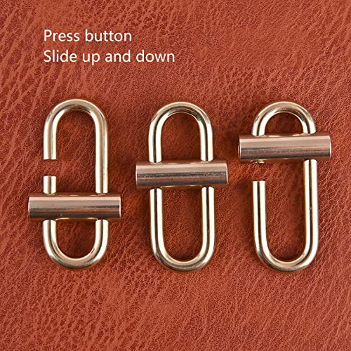 Slide Lock Carabiner Brass Lock Keychain Clip Snap Lock hangslot 4