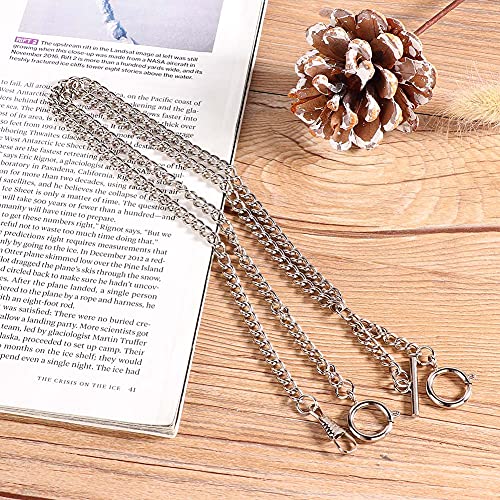 Clip Pocket horloge ketting, Vintage metalen zak Vest ketting, 44cm Retro Vintage Metalen zak Kijk ketting Link Classic Antiek Gift! 4