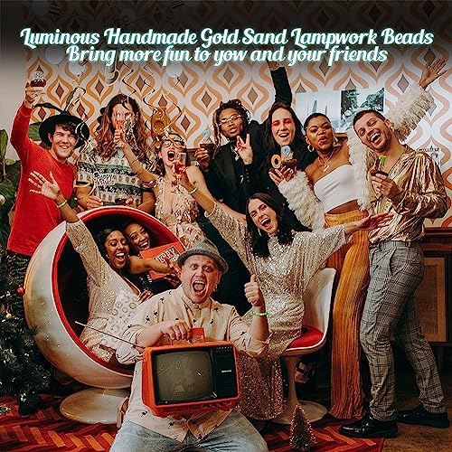 96 st Luminous kristal kralen Glow in The Dark Gold Sand Lampwork kralen 6mm 8mm 10mm Ronde Spacers voor doe-het-zelf sieraden armbanden maken