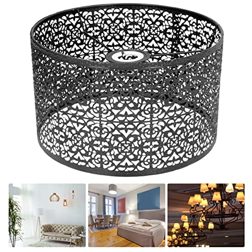 Lampschade Holle Out Metal Lampschade E27 E14 Universeel Gebruik Goede warmtedissipatie Exquise Artistieke Carving Lamp (zwart) 3