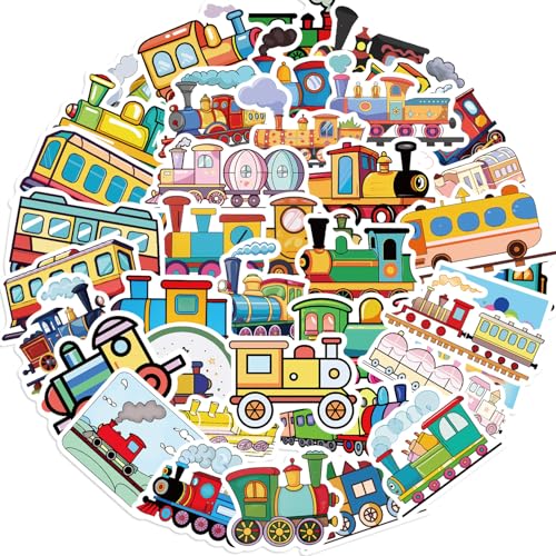 Trein Sticker Set Stickers voor tieners Volwassenen 50 stuks Train Waterdichte Vinyl Stickers Automotor Fiets Skateboard Snowboard Bagage Laptop Koffer Helm Motorfiets Computer