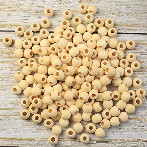 Kralen Houten Kralen met Gat 15mm Ca. 200st Houten Kralen Ambacht Kralen voor DIY Sieraden maken (Big Hole houten kralen) 4